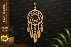 Dreamcatcher Feather Ornament Laser Cut SVG Design Product Image 1