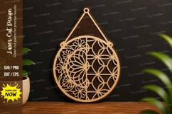 Mandala Circle Wall Art Laser Cut SVG Design mandala circle Product Image 1