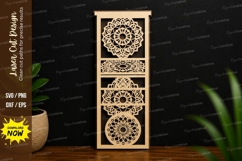 Floral Vertical Panel Laser Cut SVG Design floral panel svg, Product Image 1