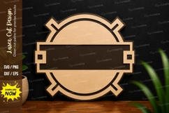 Modern Round Sign Laser Cut SVG Design modern round svg Product Image 1