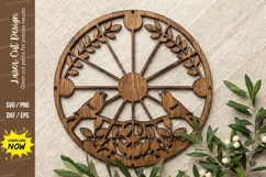 Bird Floral Wooden Wall Clock | Laser Cut Bird Branch Decor Product Image 1