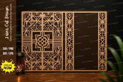 Geometric Pattern Panel Laser Cut SVG Design geometric Product Image 1