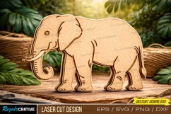 Elephant Laser Cut Design,Elephant Laser Cut svg Design Product Image 1