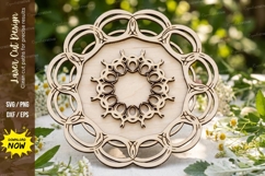 Ring Mandala Laser Cut SVG laser cut svg, ring mandala Product Image 1