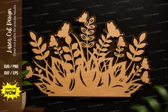 Floral Garden Wall Art Laser Cut SVG Design garden wall art Product Image 1