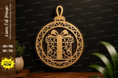 Gift Ornament Frame Laser Cut SVG Design gift ornament svg Product Image 1
