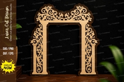 Vintage Floral Arch Laser Cut SVG Design vintage arch svg, Product Image 1