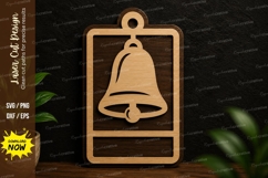Bell Frame Ornament Laser Cut SVG Design bell ornament svg Product Image 1