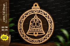 Ornamental Bell Frame Laser Cut SVG Design ornamental bell Product Image 1