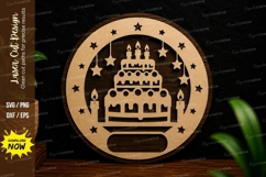 Birthday Cake Ornament Laser Cut SVG Design birthday cake Product Image 1