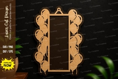 Circle Pattern Hanging Frame Laser Cut SVG Design hanging Product Image 1