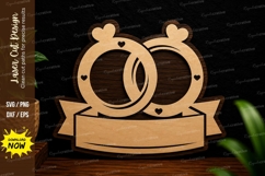 Wedding Rings Ornament Laser Cut SVG Design wedding rings Product Image 1