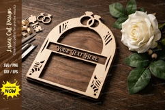 Wedding Ring Arch Name Sign Laser Cut SVG Product Image 1