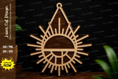 Sunburst Circle Ornament Laser Cut SVG Design sunburst Product Image 1