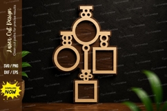 Geometric Hanging Frame Laser Cut SVG Design geometric Product Image 1