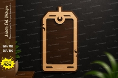 Modern Hanging Tag Laser Cut SVG Design hanging tag svg Product Image 1