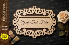 Decorative Name Frame Laser Cut SVG Design Product Image 1