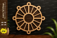 Geometric Circle Ornament Laser Cut SVG Design geometric Product Image 1