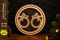 Wedding Rings Ornament Laser Cut SVG Design wedding rings Product Image 1