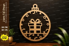 Gift Box Ornament Laser Cut SVG Design gift box ornament svg Product Image 1