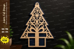 Christmas Tree Gift Laser Cut SVG Design christmas tree svg Product Image 1