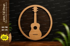 Guitar Circle Ornament Laser Cut SVG Design guitar ornament Product Image 1