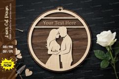 Couple Circle Frame Laser Cut SVG File Product Image 1