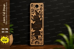 Floral Bookmark Ornament Laser Cut SVG Design floral bookmar Product Image 1