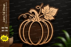 Pumpkin Ornament Laser Cut SVG Design pumpkin svg, pumpkin Product Image 1