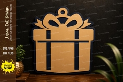 Gift Box Ornament Laser Cut SVG Design gift box svg Product Image 1