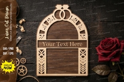 Wedding Arch Frame with Rings Elegant Laser Cut Product Image 1