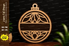 Round Ornament Frame Laser Cut SVG Design round ornament Product Image 1