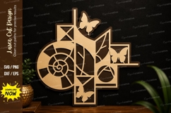 Geometric Cross Laser Cut SVG Design cross svg, geometric Product Image 1