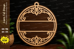 Round Decorative Sign Laser Cut SVG Design round sign svg Product Image 1