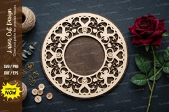 Mandala Round Frame laser Cut svg Cutting file mandala frame Product Image 1