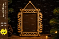 Rustic Hanging Frame Laser Cut SVG Design rustic frame svg Product Image 1