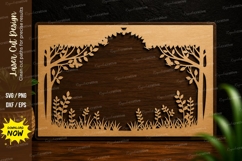 Nature Landscape Frame Laser Cut SVG Design nature frame svg Product Image 1