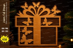Butterfly Gift Box Laser Cut SVG Design gift box svg Product Image 1