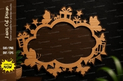 Butterfly Floral Frame Laser Cut SVG butterfly frame svg Product Image 1
