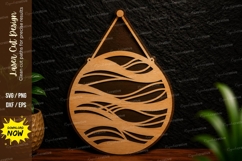 Abstract Wave Teardrop Laser Cut SVG abstract svg, wave Product Image 1