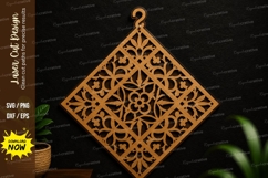 Geometric Floral Ornament Laser Cut SVG geometric svg,floral Product Image 1