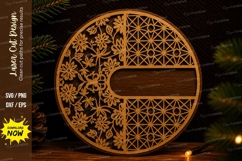 Floral Circle Frame Laser Cut SVG floral frame svg, circle Product Image 1
