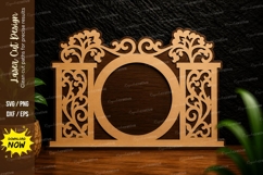 Decorative Circular Frame Laser Cut SVG circle frame sv Product Image 1