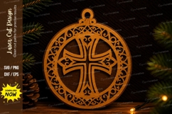 Cross Ornament Wall Art Laser Cut SVG cross svg, christian Product Image 1