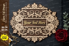 Ornate Floral Frame laser Cut svg Cutting file ornate frame Product Image 1