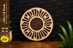 Sunburst Circle Frame Laser Cut SVG sunburst svg, circle Product Image 1