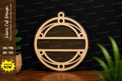 Round Ornament Frame Laser Cut SVG round ornament svg Product Image 1