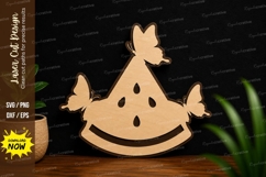 Watermelon Slice Ornament Laser Cut SVG watermelon ornament Product Image 1