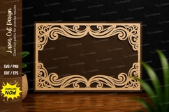 Elegant Scroll Border Laser Cut SVG scroll border svg Product Image 1