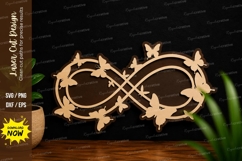 Butterfly Infinity Frame Laser Cut SVG infinity frame svg Product Image 1